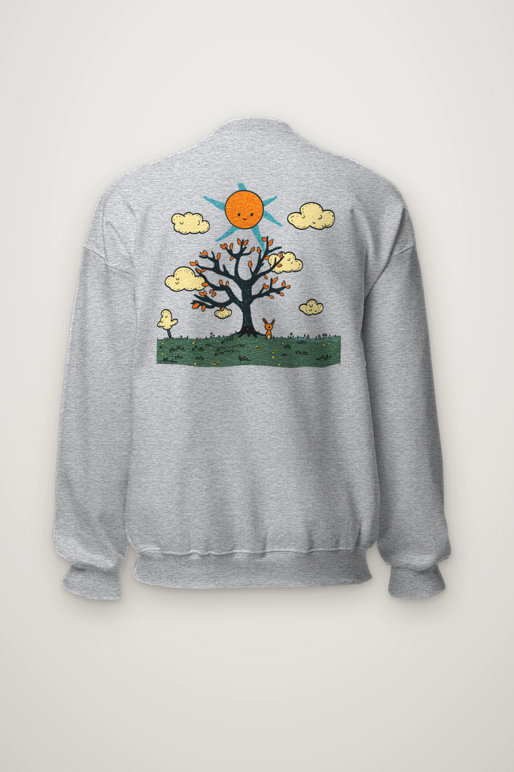 "Orange Sun Tree" Heavy Blend Unisex Crewneck Sweatshirt