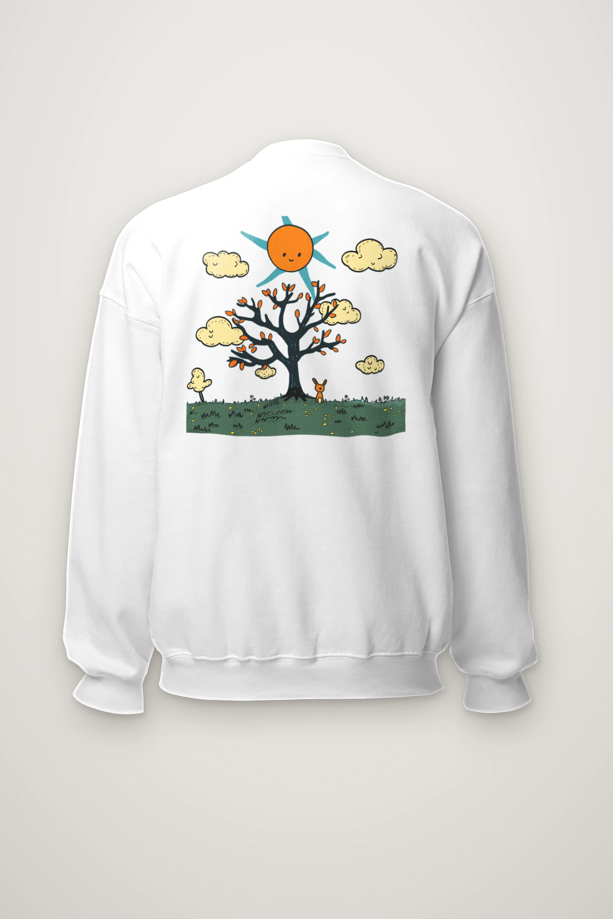 "Orange Sun Tree" Heavy Blend Unisex Crewneck Sweatshirt