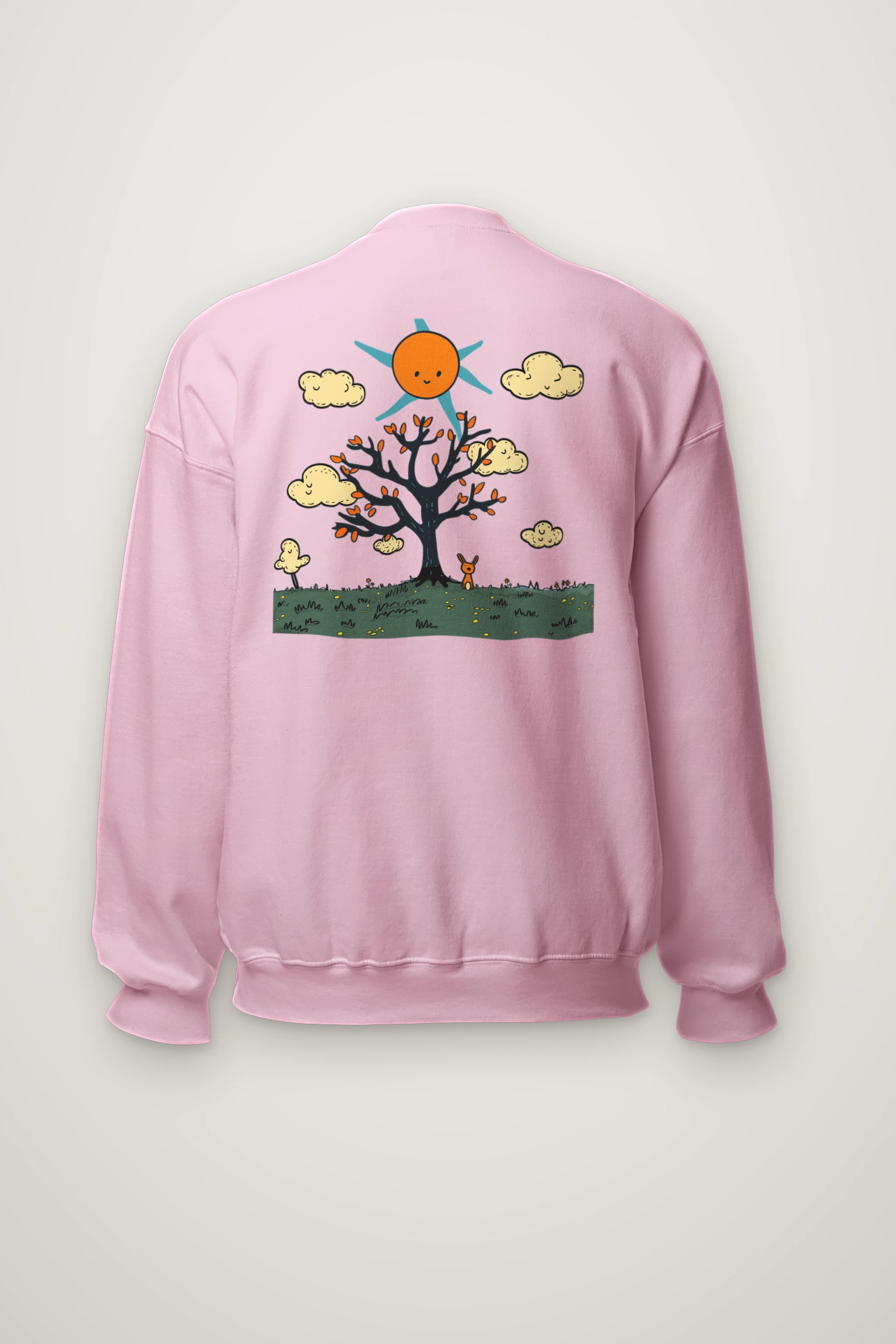 "Orange Sun Tree" Heavy Blend Unisex Crewneck Sweatshirt