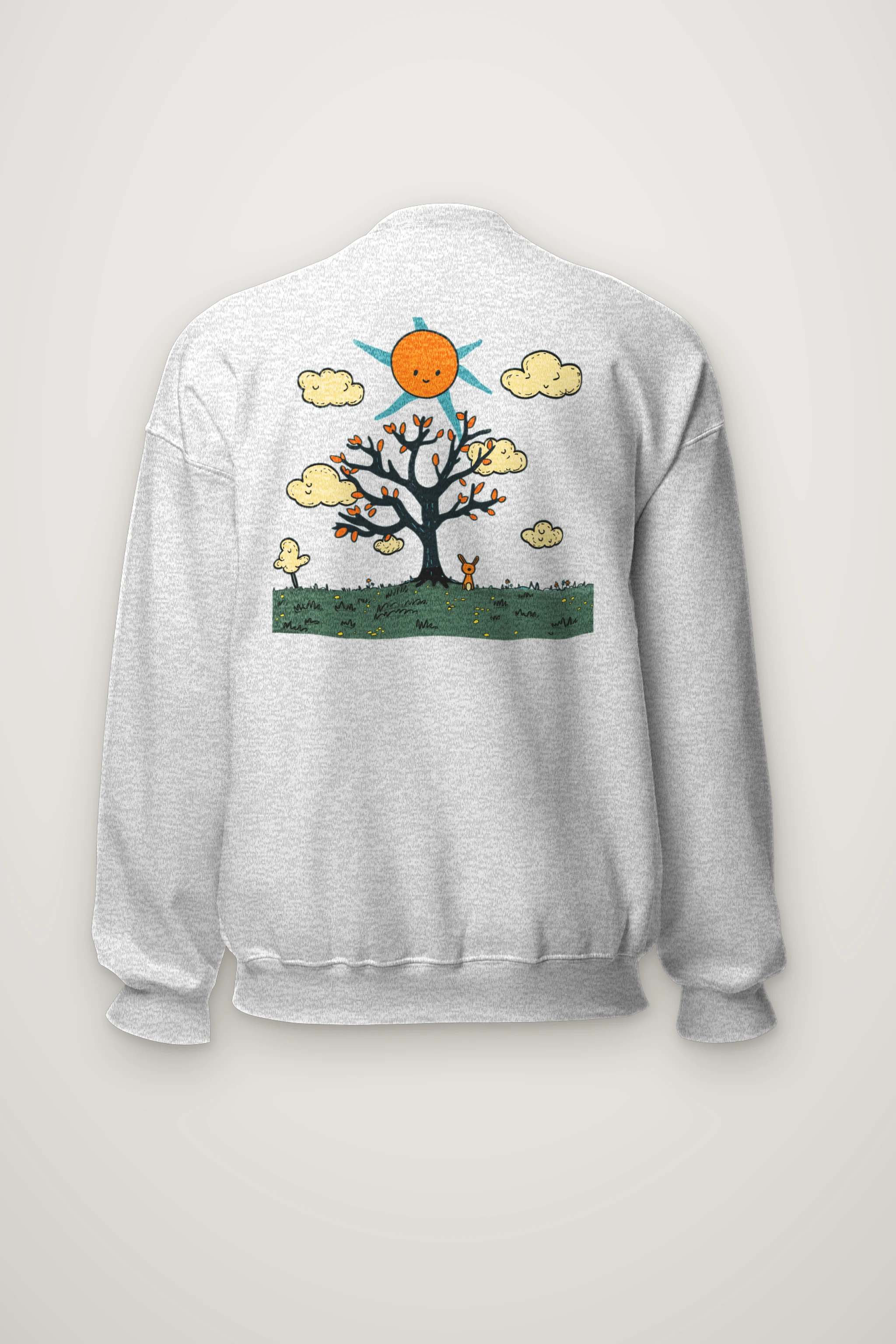 "Orange Sun Tree" Heavy Blend Unisex Crewneck Sweatshirt
