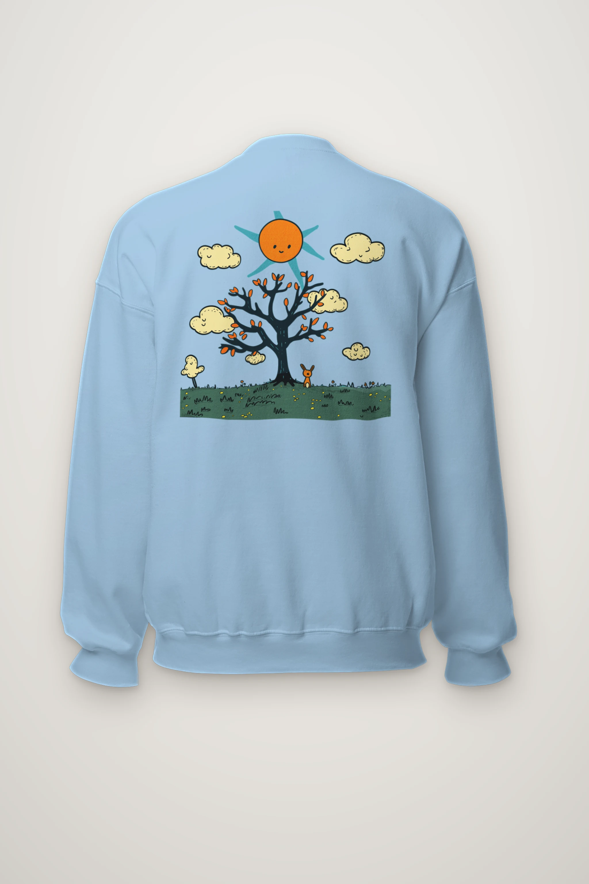 "Orange Sun Tree" Heavy Blend Unisex Crewneck Sweatshirt