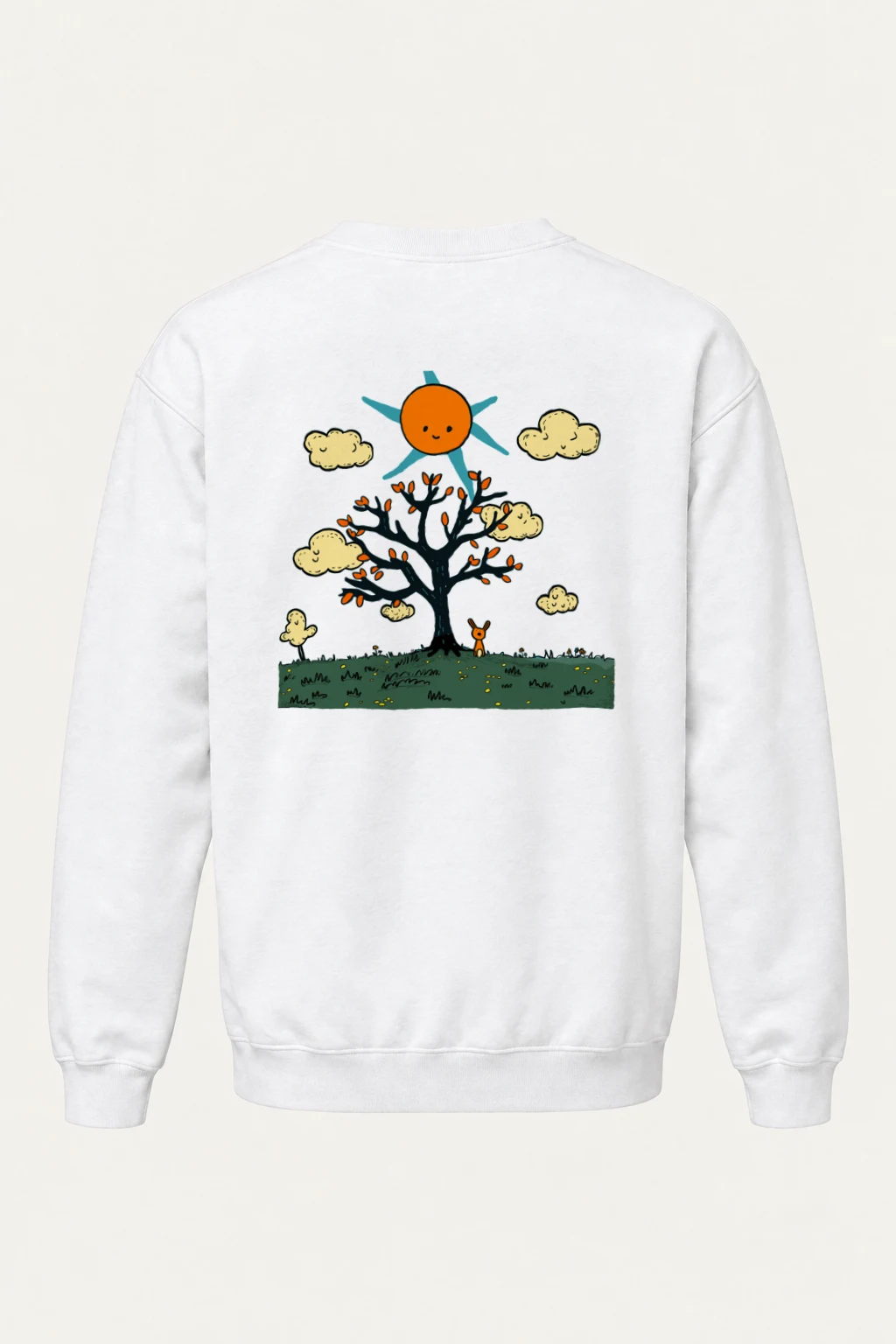 "Orange Sun Tree" Heavy Blend Unisex Crewneck Sweatshirt | Gildan 18000