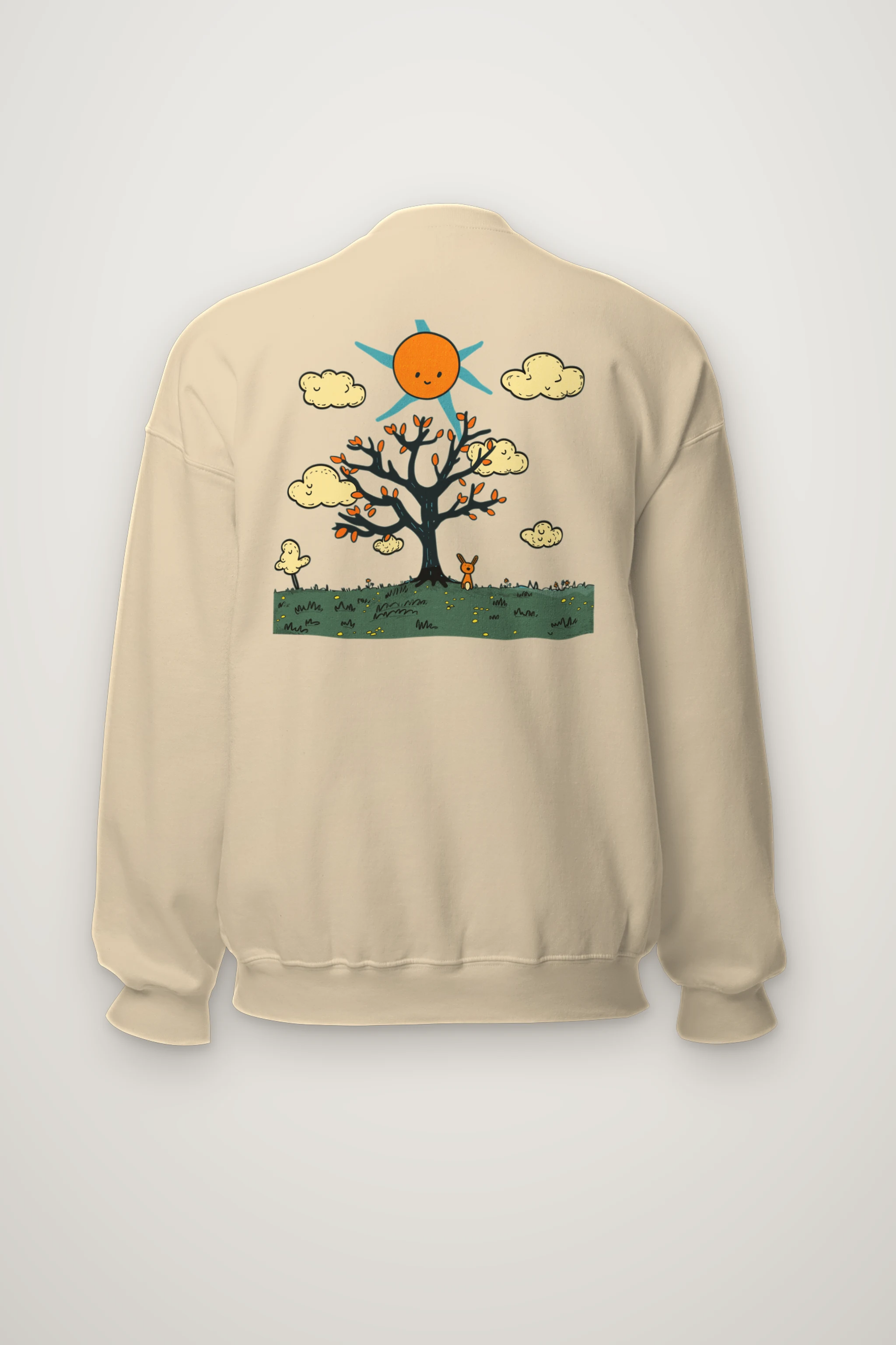 "Orange Sun Tree" Heavy Blend Unisex Crewneck Sweatshirt