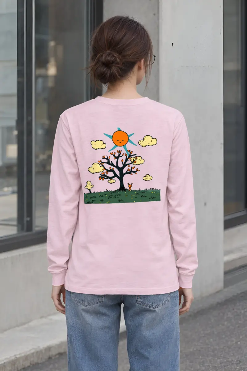 "Orange Sun Tree" Unisex Longsleeve T-shirt