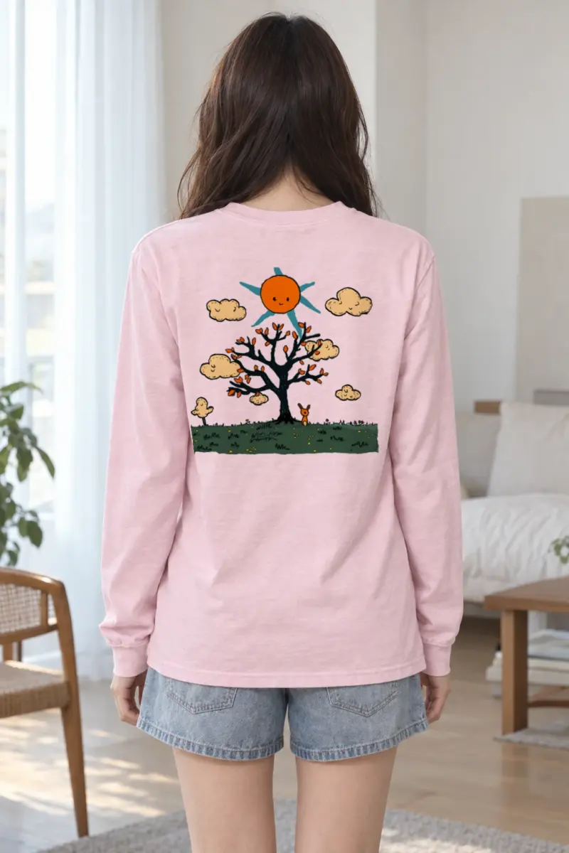 "Orange Sun Tree" Unisex Longsleeve T-shirt