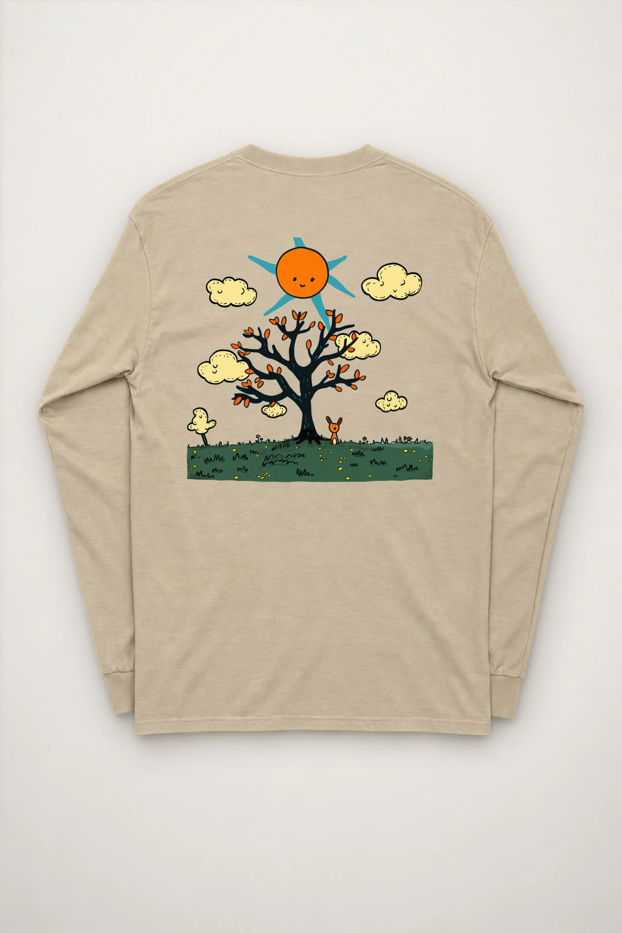 "Orange Sun Tree" Unisex Longsleeve T-shirt
