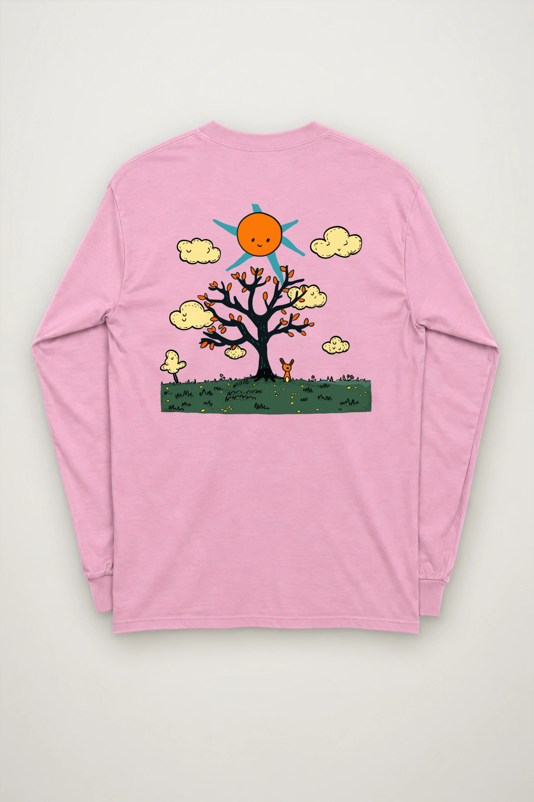"Orange Sun Tree" Unisex Longsleeve T-shirt