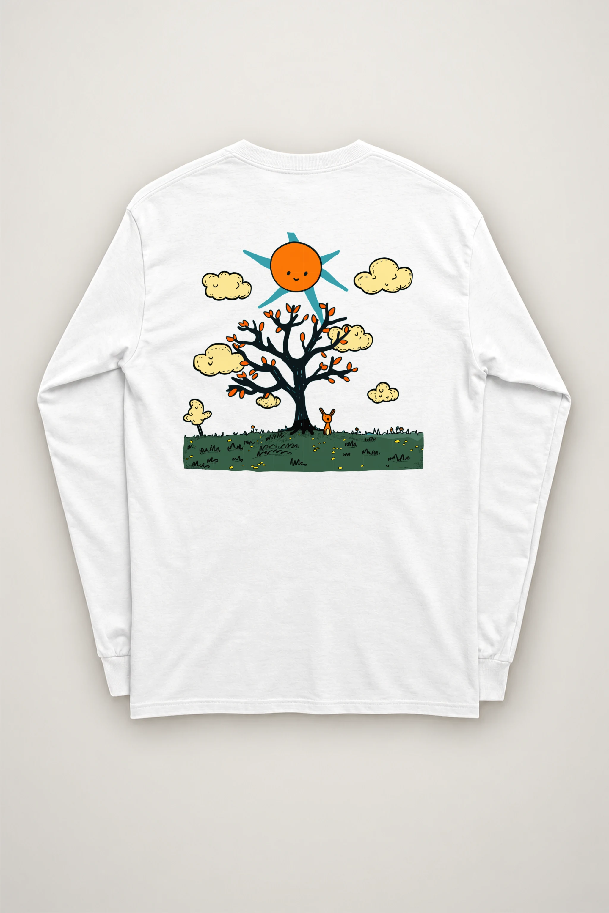 "Orange Sun Tree" Unisex Longsleeve T-shirt