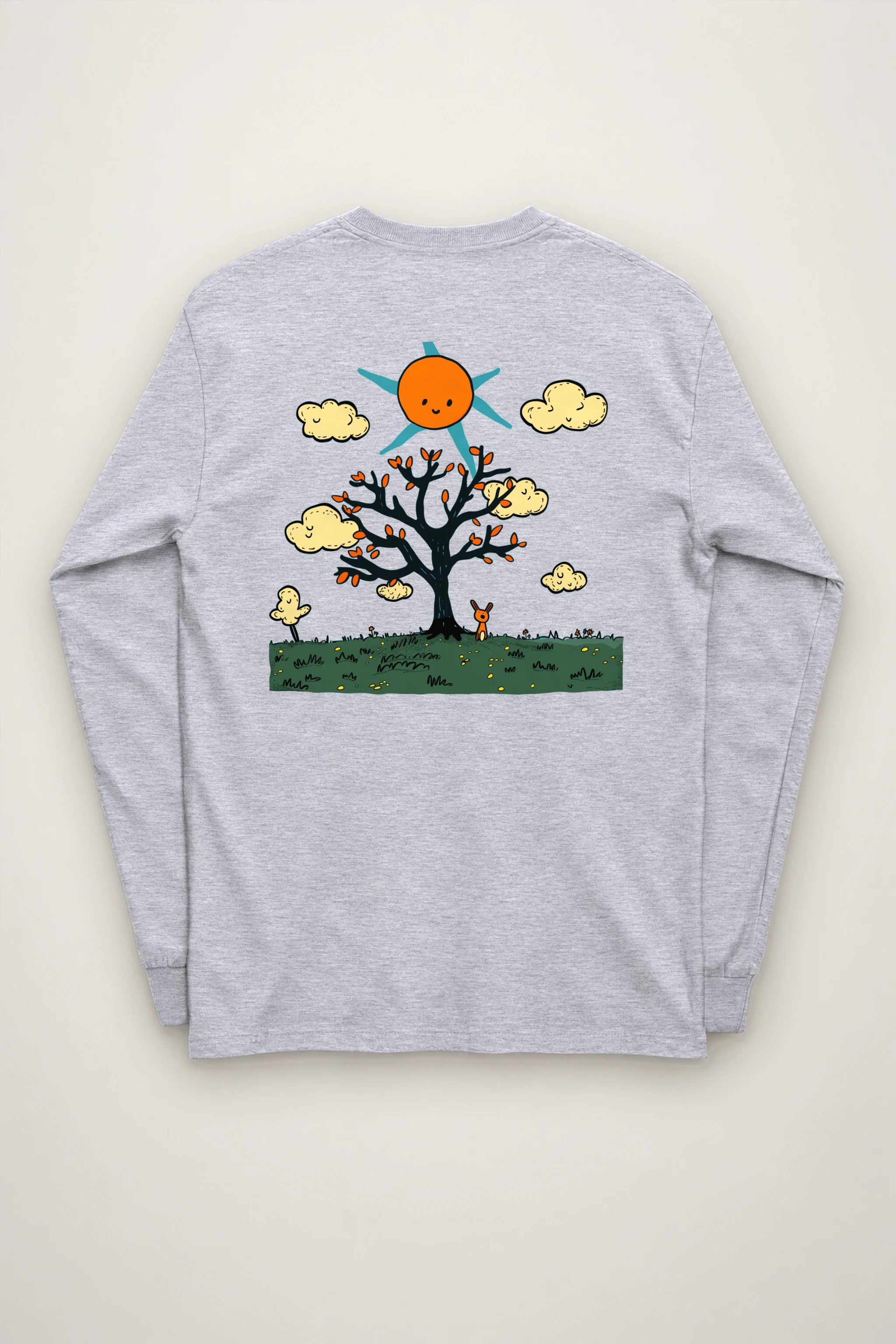 "Orange Sun Tree" Unisex Longsleeve T-shirt