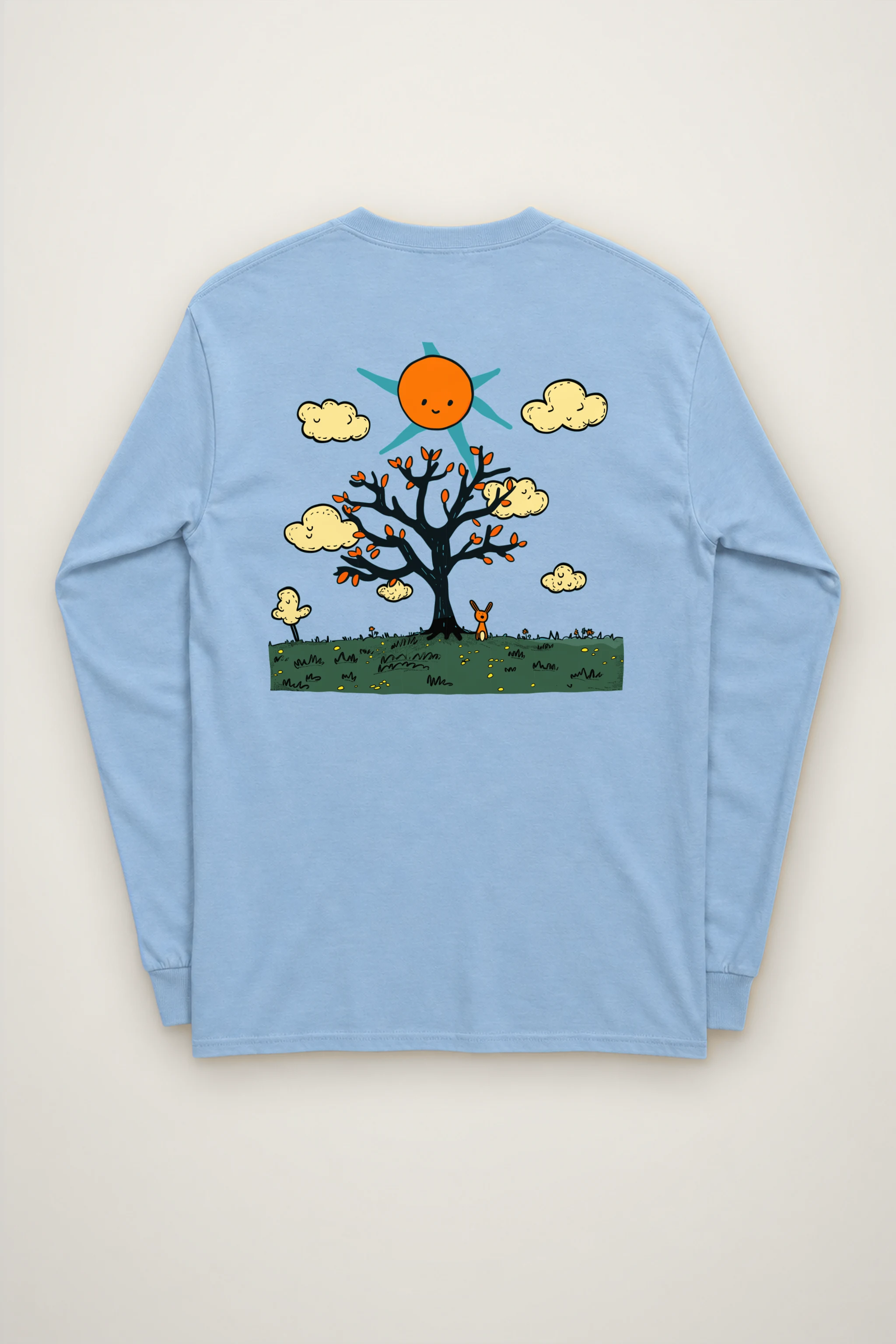"Orange Sun Tree" Unisex Longsleeve T-shirt
