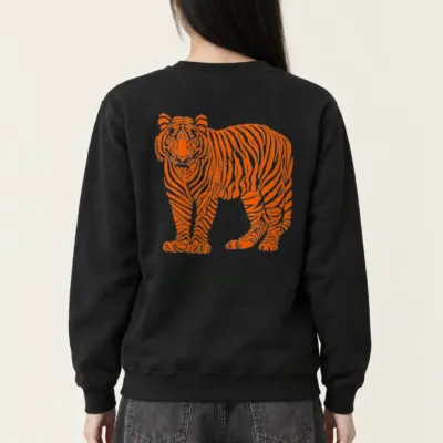 "Orange Tiger Lines" Heavy Blend Unisex Crewneck Sweatshirt