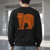 "Orange Tiger Lines" Heavy Blend Unisex Crewneck Sweatshirt