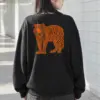 "Orange Tiger Lines" Heavy Blend Unisex Crewneck Sweatshirt | Gildan 18000