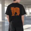 "Orange Tiger Lines" Heavyweight Unisex Crewneck T-shirt | Gildan 5000