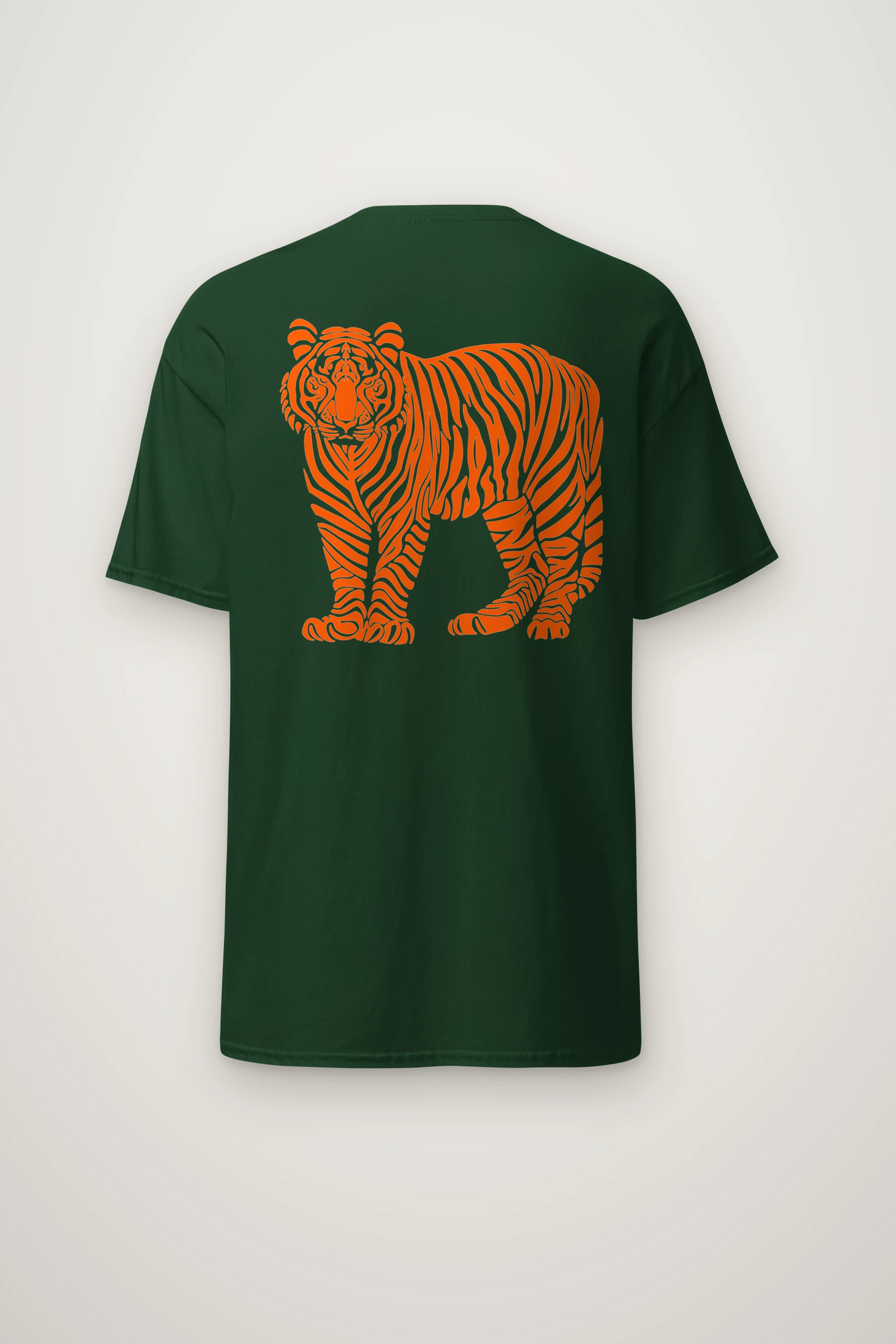 "Orange Tiger Lines" Heavyweight Unisex Crewneck T-shirt