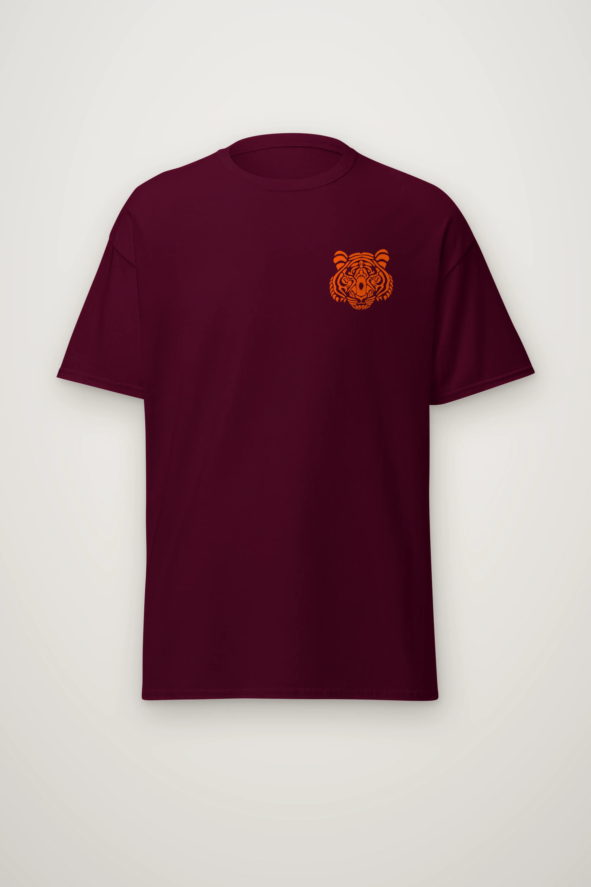 "Orange Tiger Lines" Heavyweight Unisex Crewneck T-shirt