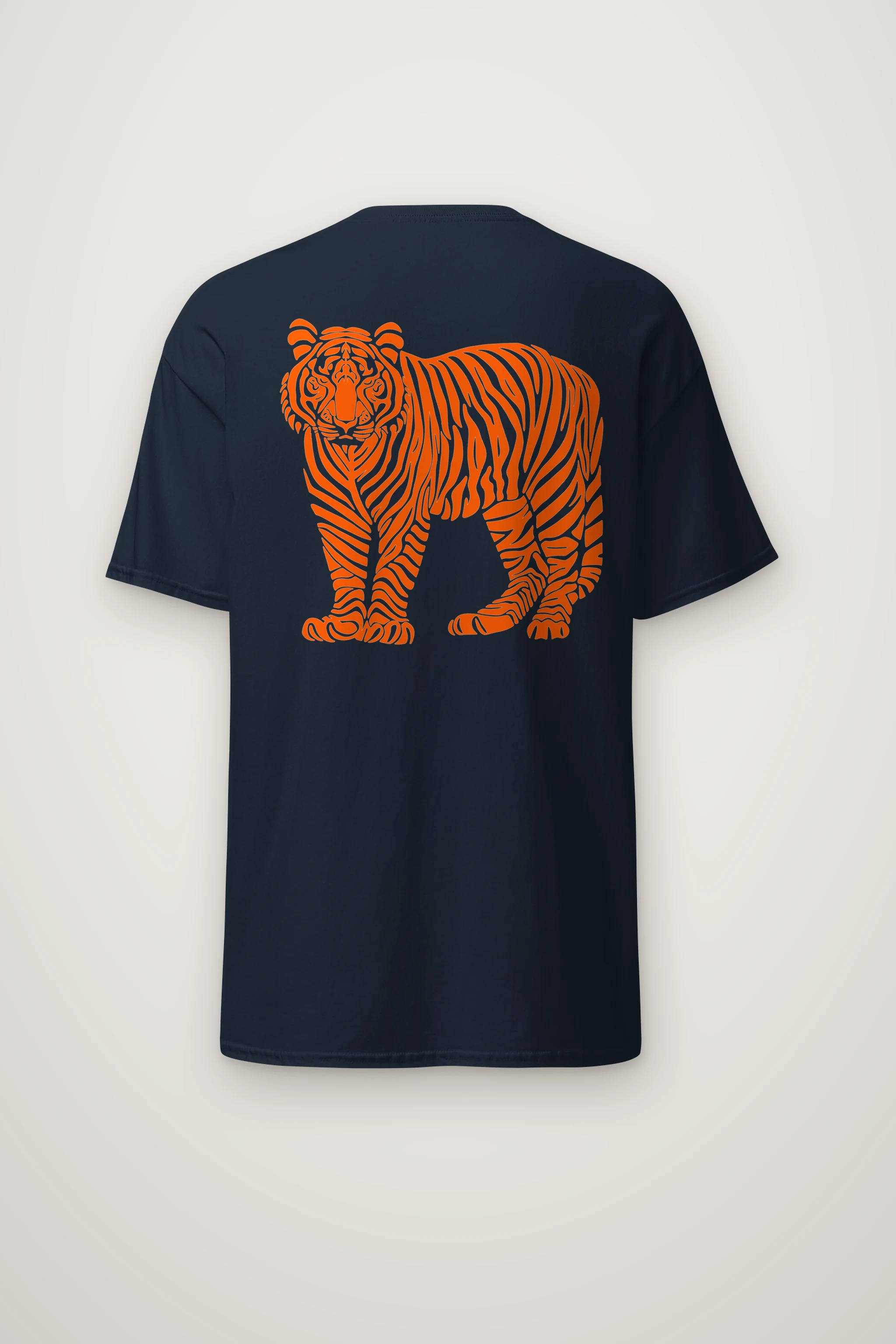 "Orange Tiger Lines" Heavyweight Unisex Crewneck T-shirt
