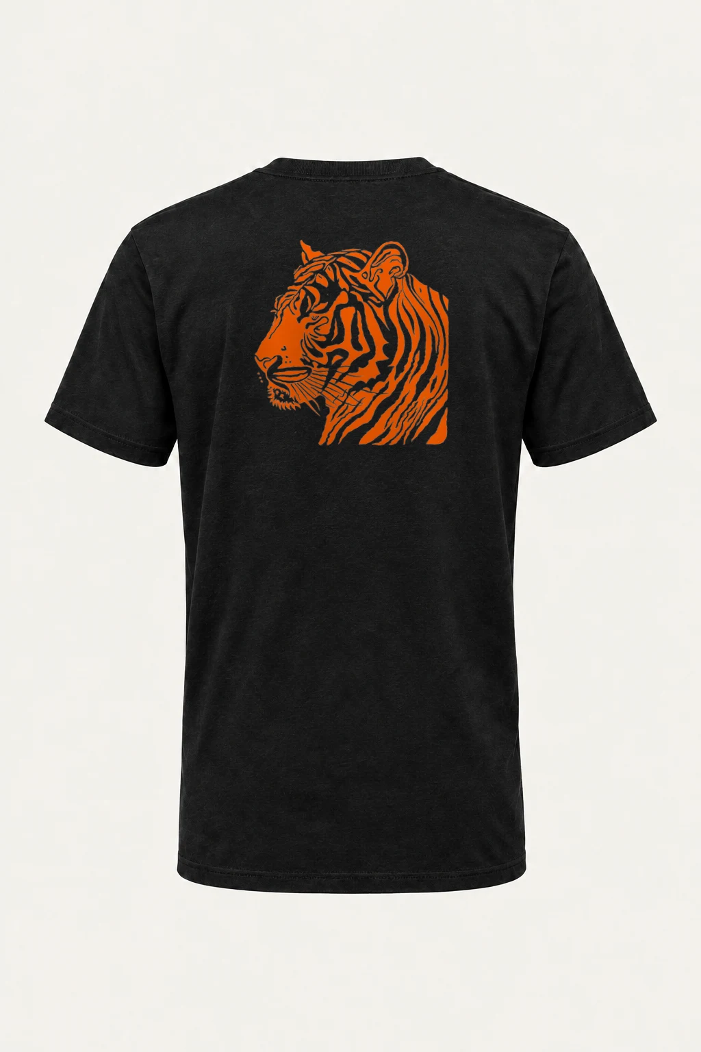 "Orange Tiger Profile" Heavyweight Unisex Crewneck T-shirt | Gildan 5000