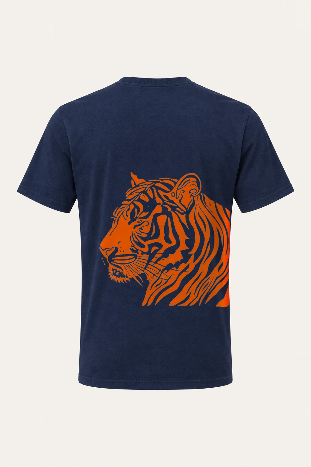 "Orange Tiger Profile" Heavyweight Unisex Crewneck T-shirt | Gildan 5000