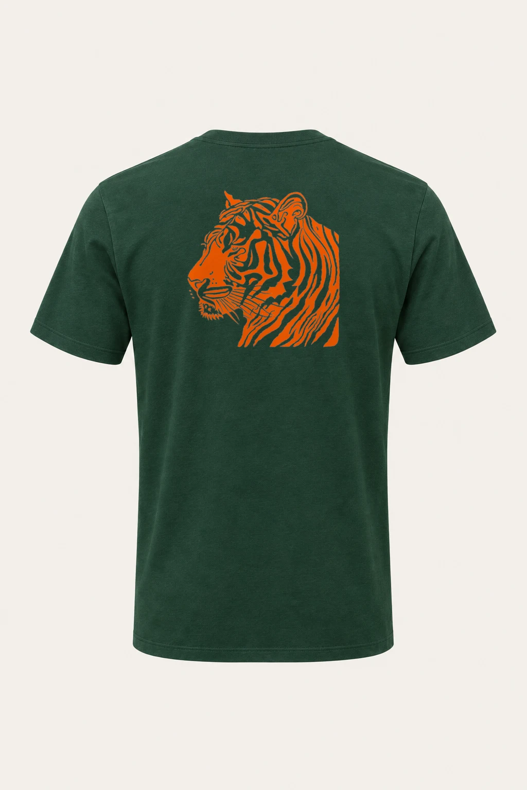 "Orange Tiger Profile" Heavyweight Unisex Crewneck T-shirt | Gildan 5000