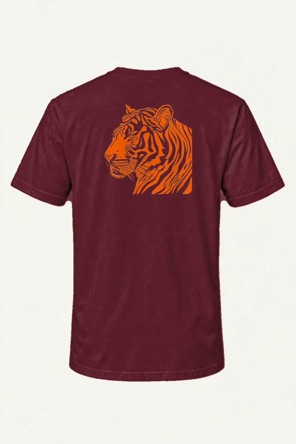 "Orange Tiger Profile" Heavyweight Unisex Crewneck T-shirt | Gildan 5000
