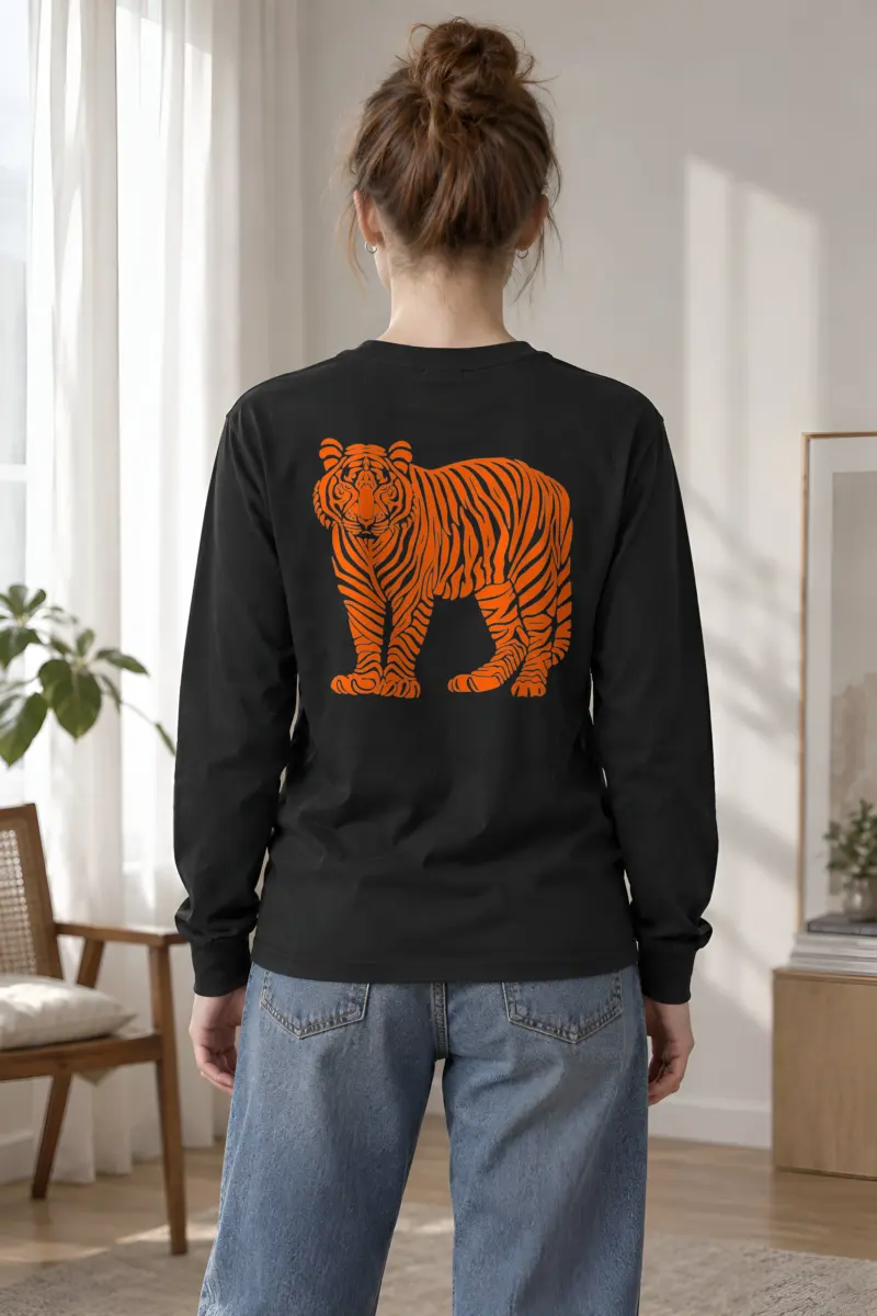 "Orange Tiger" Unisex Longsleeve T-shirt