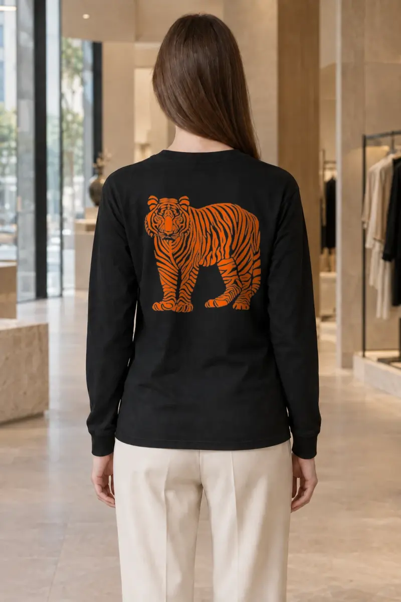 "Orange Tiger" Unisex Longsleeve T-shirt | Gildan 2400
