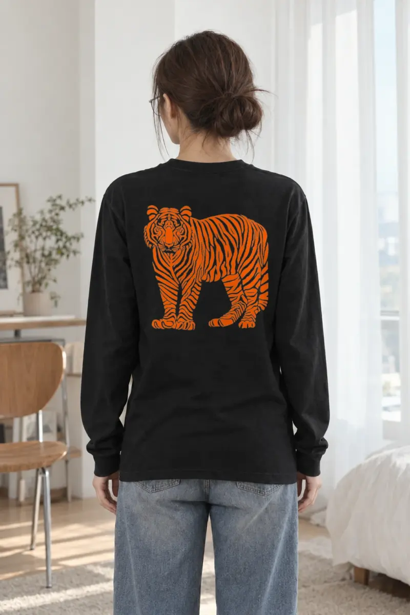 "Orange Tiger" Unisex Longsleeve T-shirt