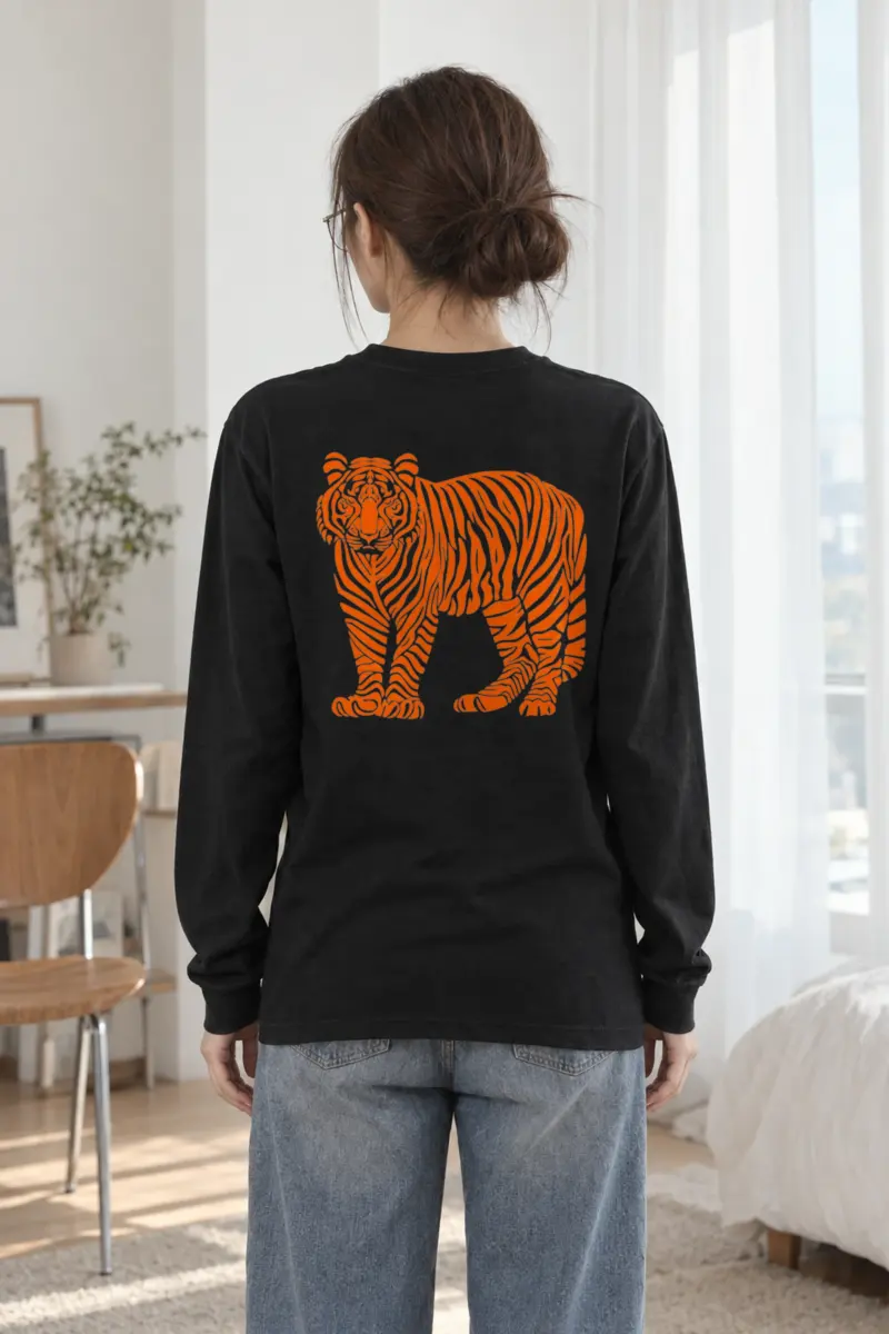"Orange Tiger" Unisex Longsleeve T-shirt