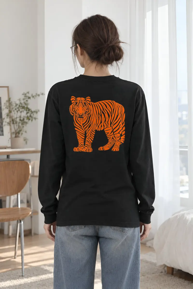 "Orange Tiger" Unisex Longsleeve T-shirt
