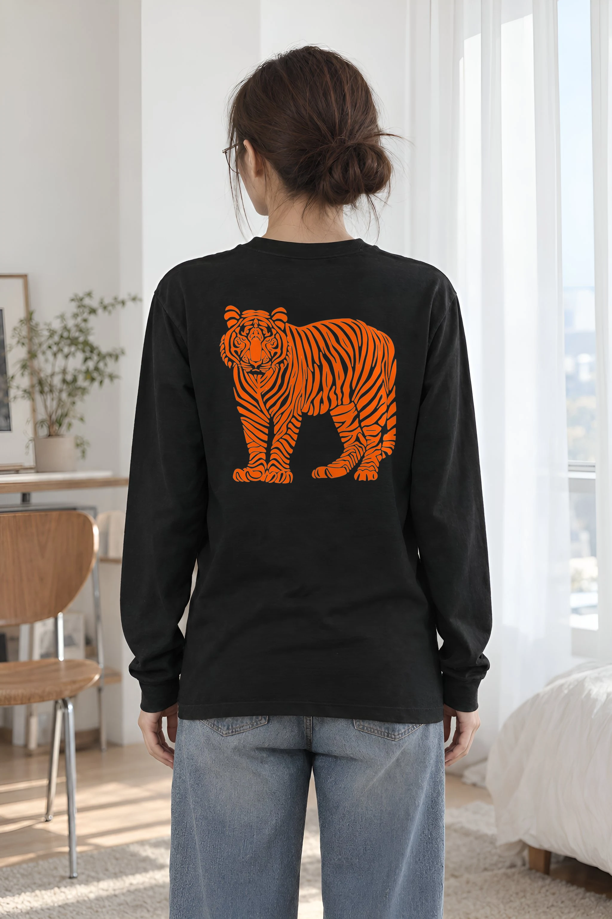 "Orange Tiger" Unisex Longsleeve T-shirt