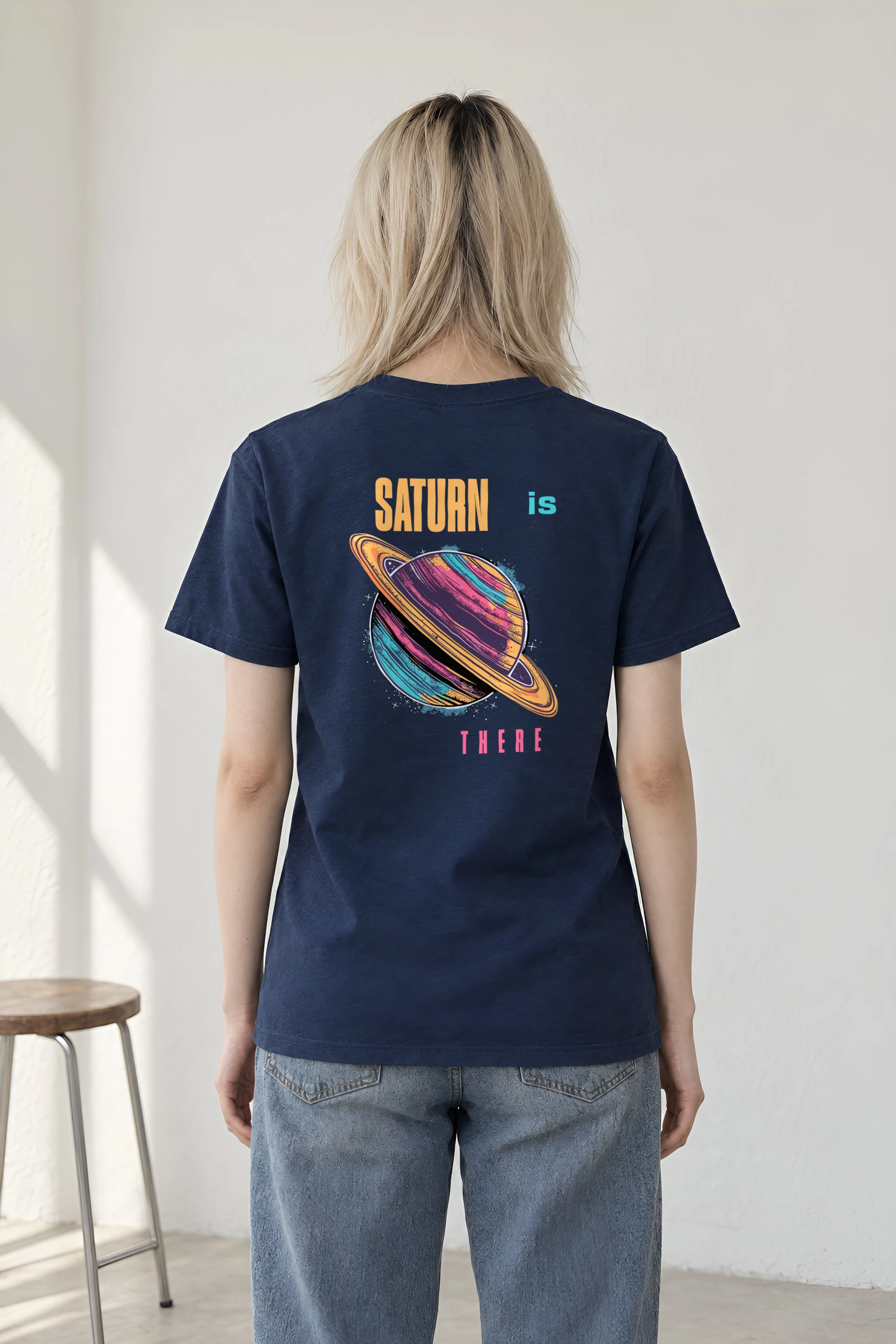 "Orbit After Dark" Heavyweight Unisex Crewneck T-shirt