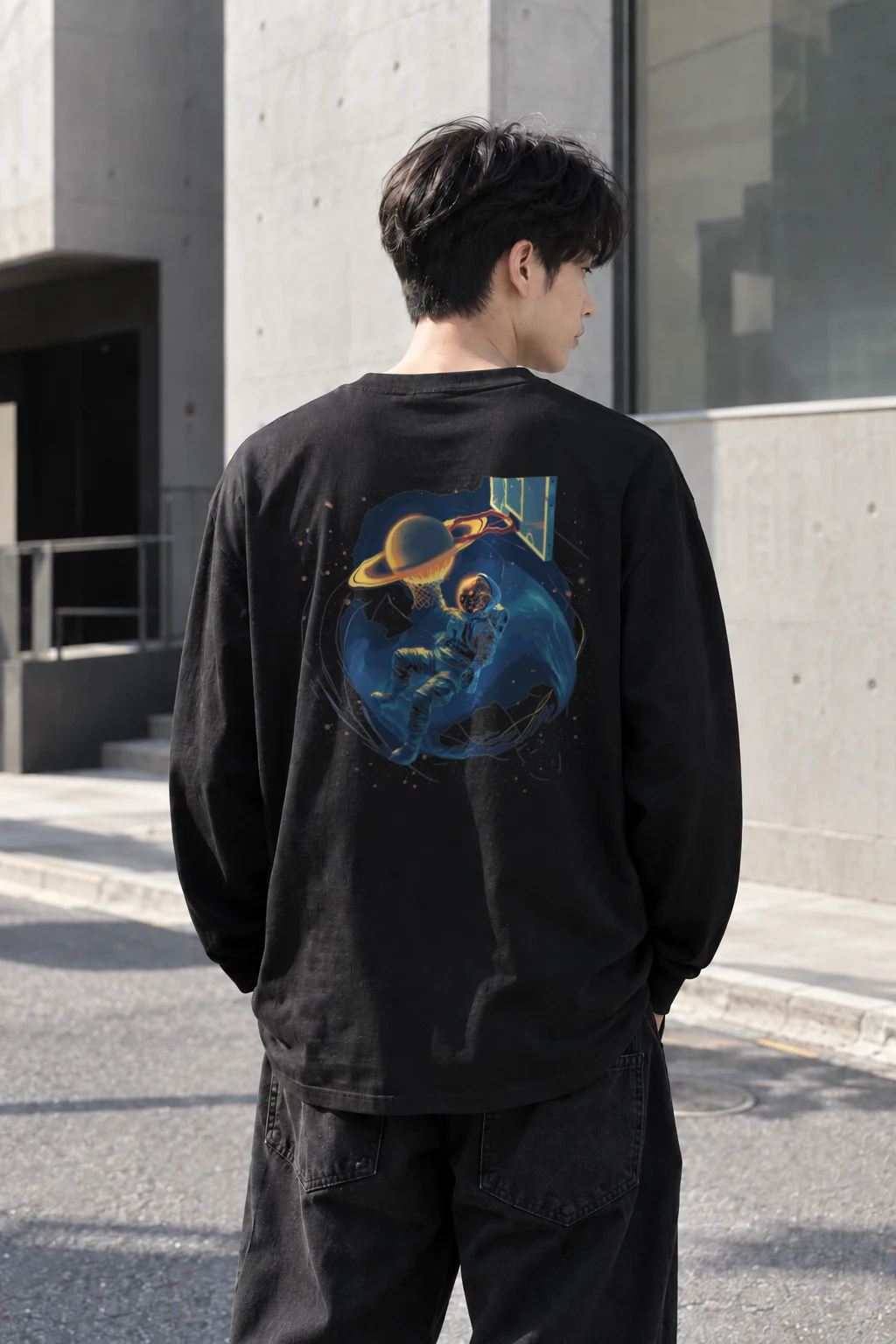 "Orbit Court" Unisex Longsleeve T-shirt | Gildan 2400