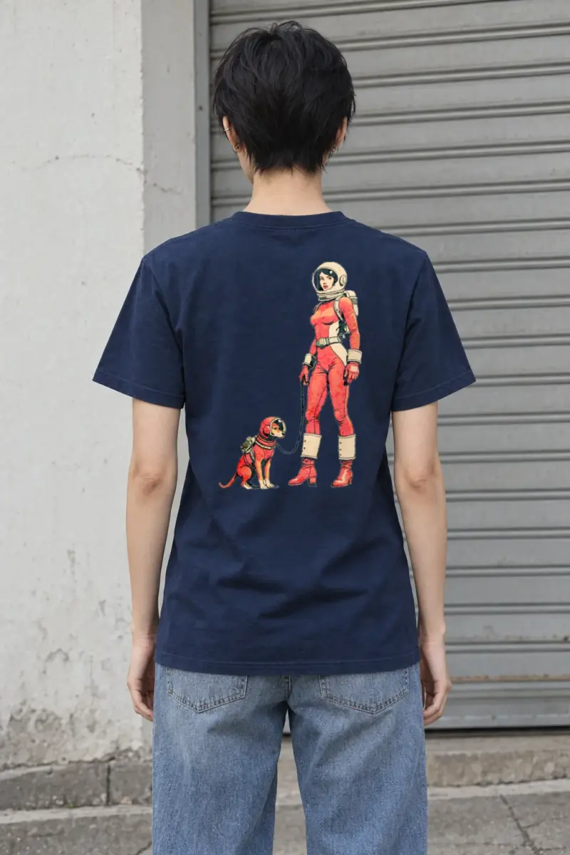 "Orbit Dog" Heavyweight Unisex Crewneck T-shirt