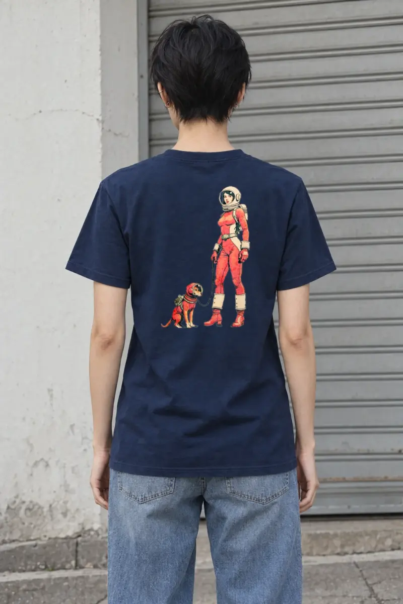 "Orbit Dog" Heavyweight Unisex Crewneck T-shirt