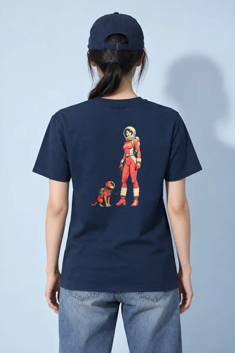 "Orbit Dog" Heavyweight Unisex Crewneck T-shirt