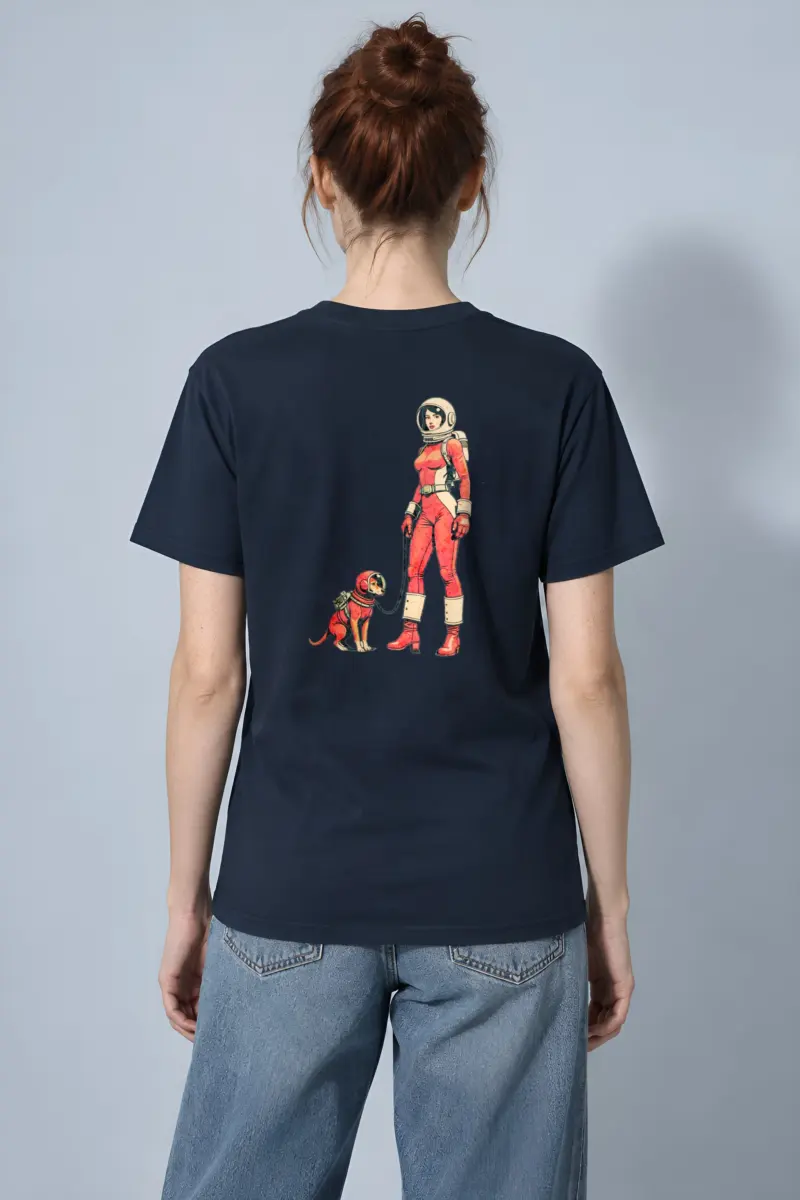 "Orbit Dog" Heavyweight Unisex Crewneck T-shirt