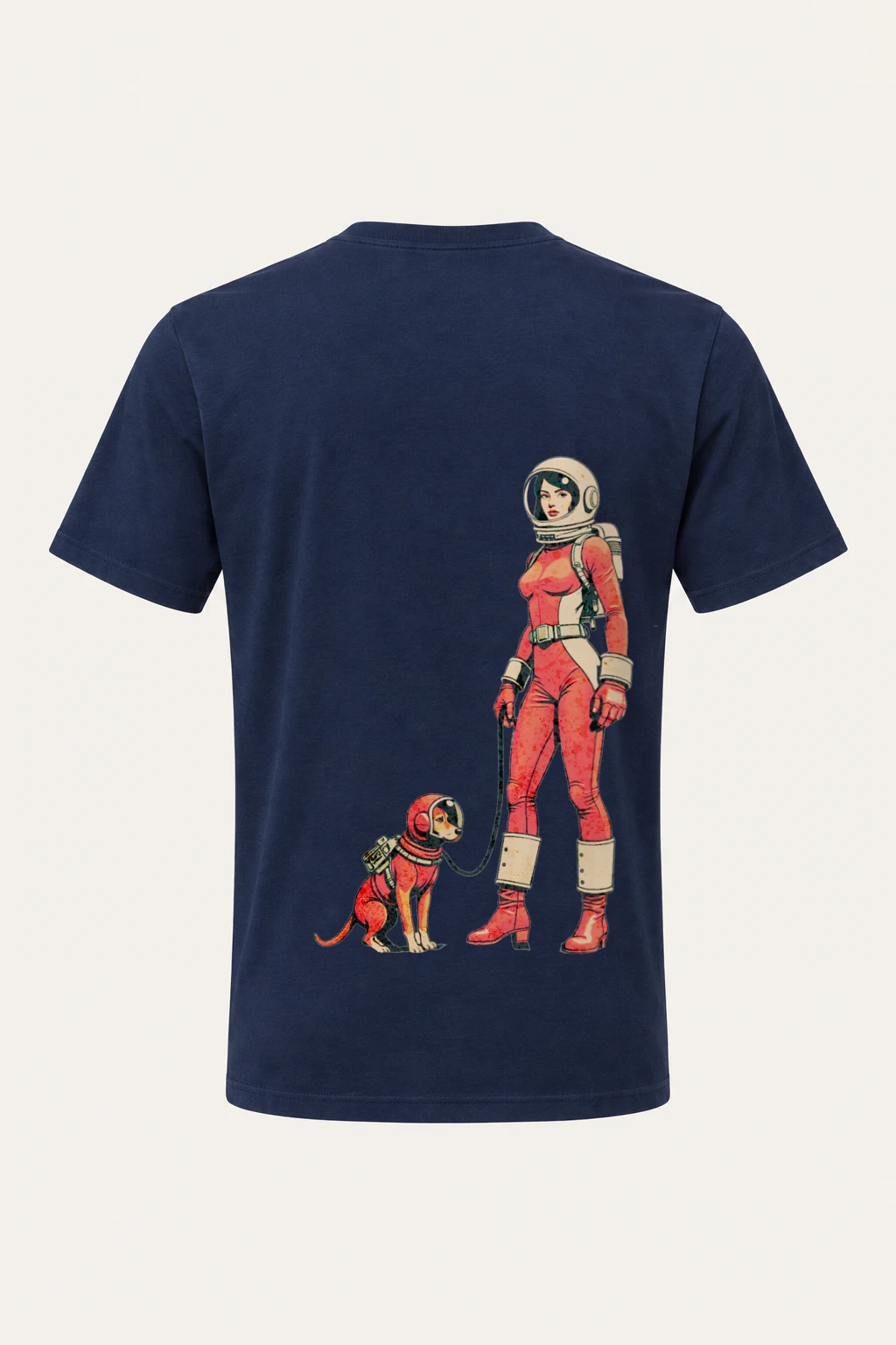 "Orbit Dog" Heavyweight Unisex Crewneck T-shirt | Gildan 5000