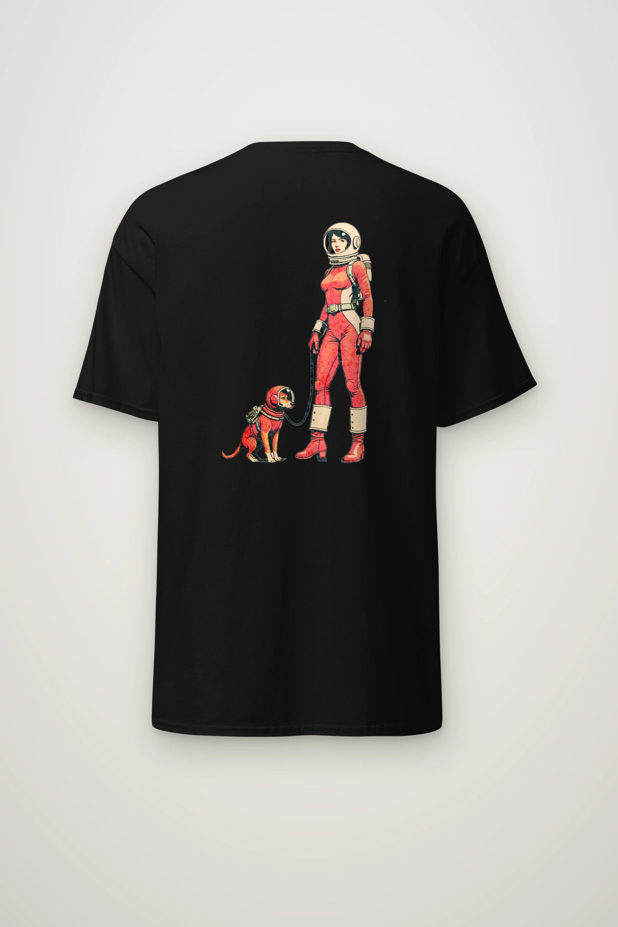 "Orbit Dog" Heavyweight Unisex Crewneck T-shirt