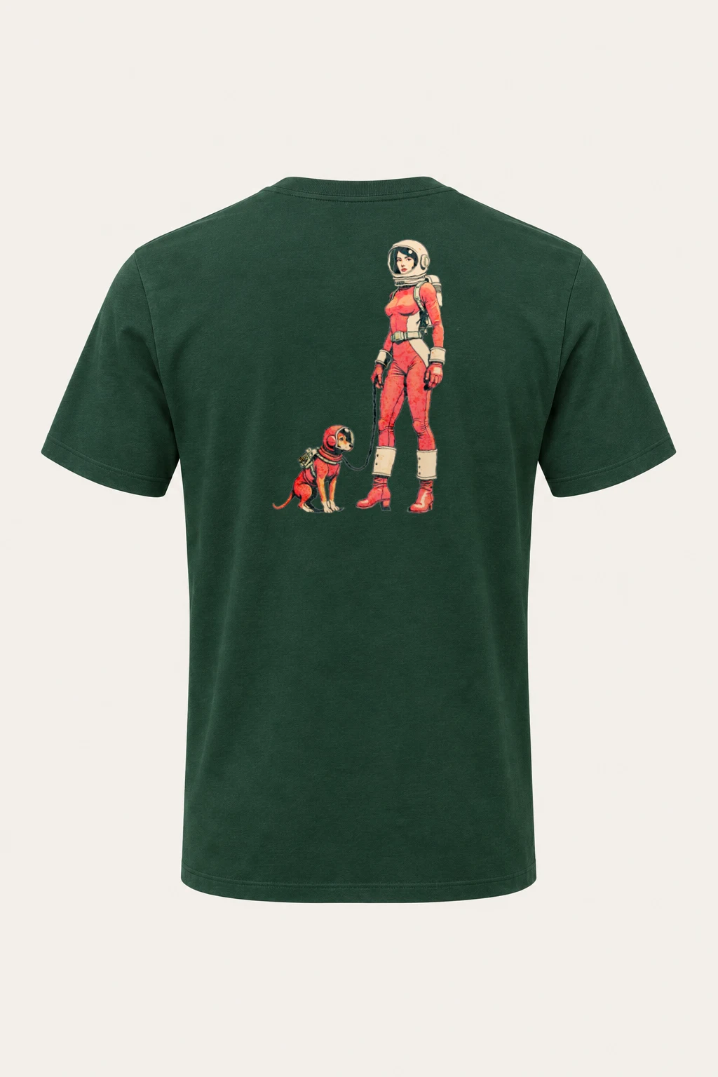 "Orbit Dog" Heavyweight Unisex Crewneck T-shirt | Gildan 5000