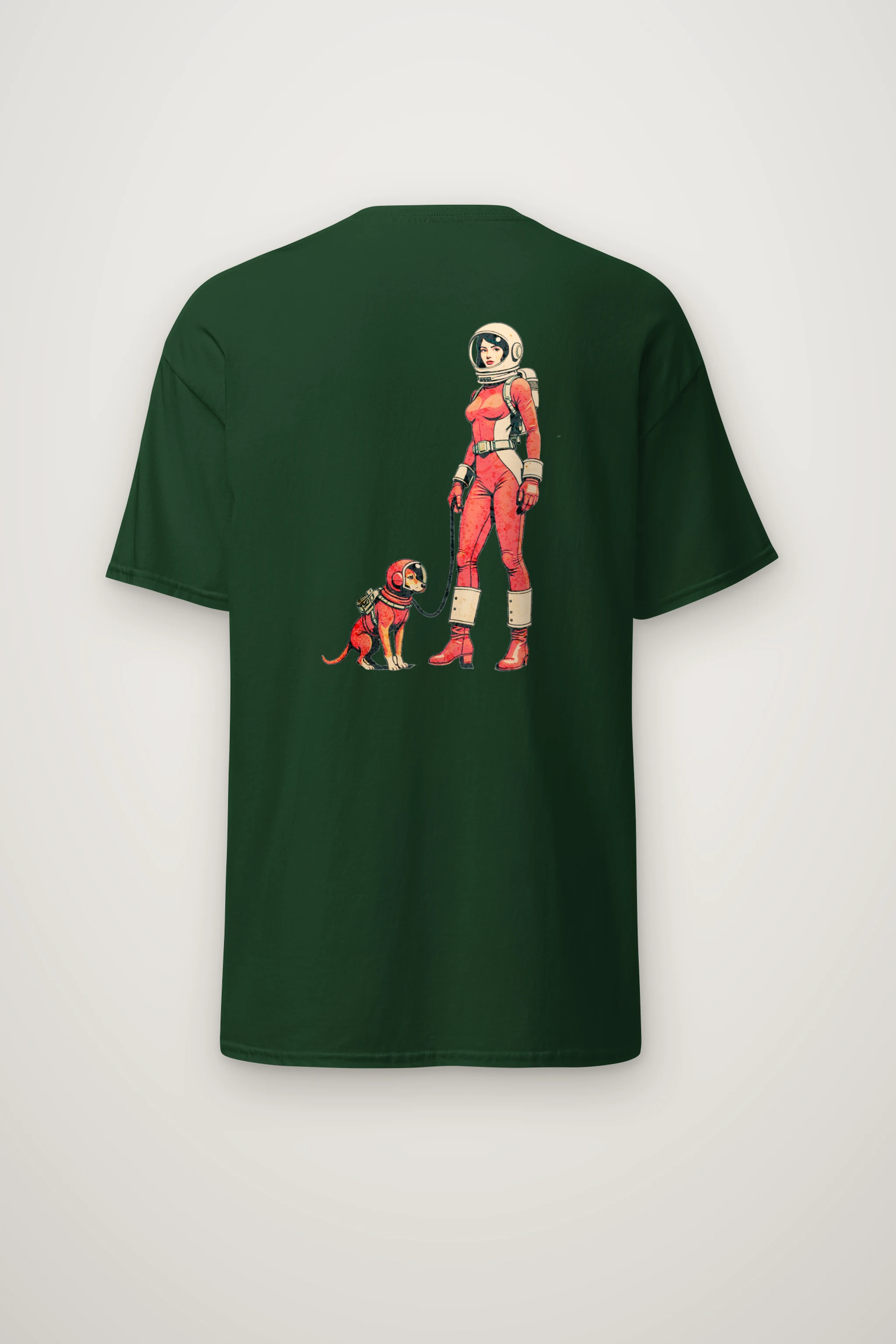 "Orbit Dog" Heavyweight Unisex Crewneck T-shirt