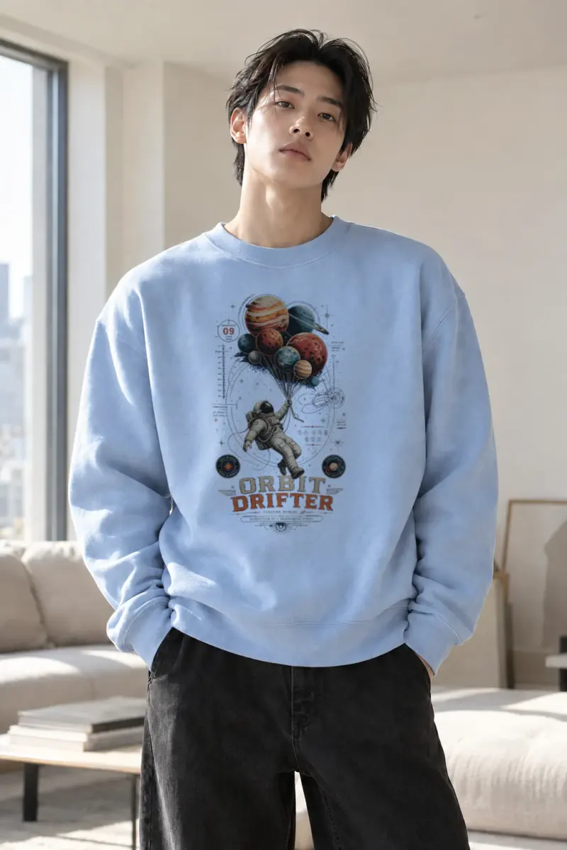"Orbit Drifter" Heavy Blend Unisex Crewneck Sweatshirt | Gildan 18000