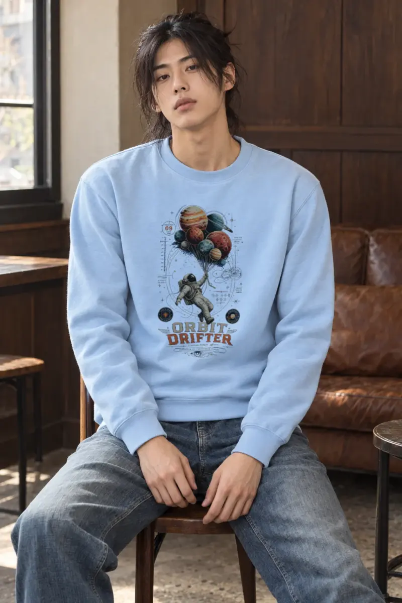 "Orbit Drifter" Heavy Blend Unisex Crewneck Sweatshirt