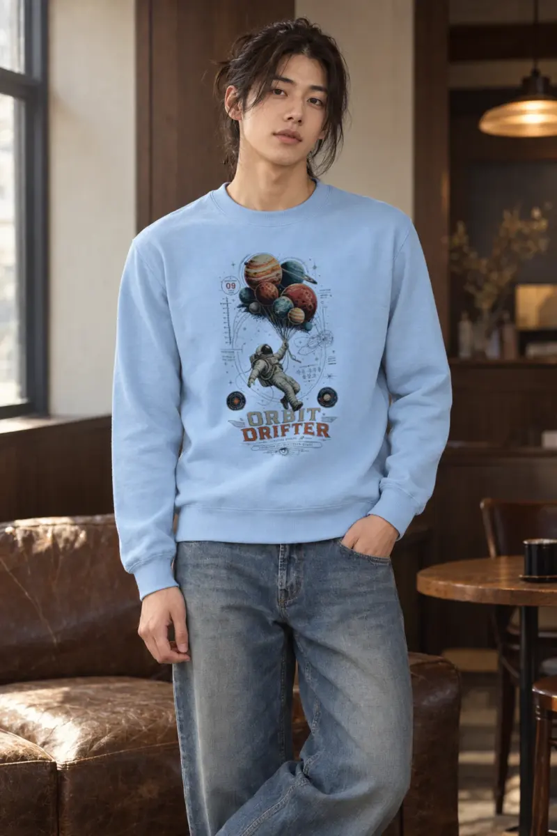 "Orbit Drifter" Heavy Blend Unisex Crewneck Sweatshirt