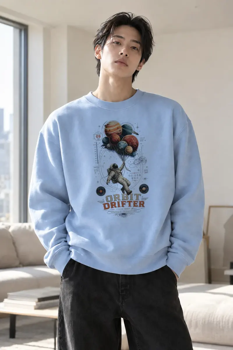 "Orbit Drifter" Heavy Blend Unisex Crewneck Sweatshirt | Gildan 18000