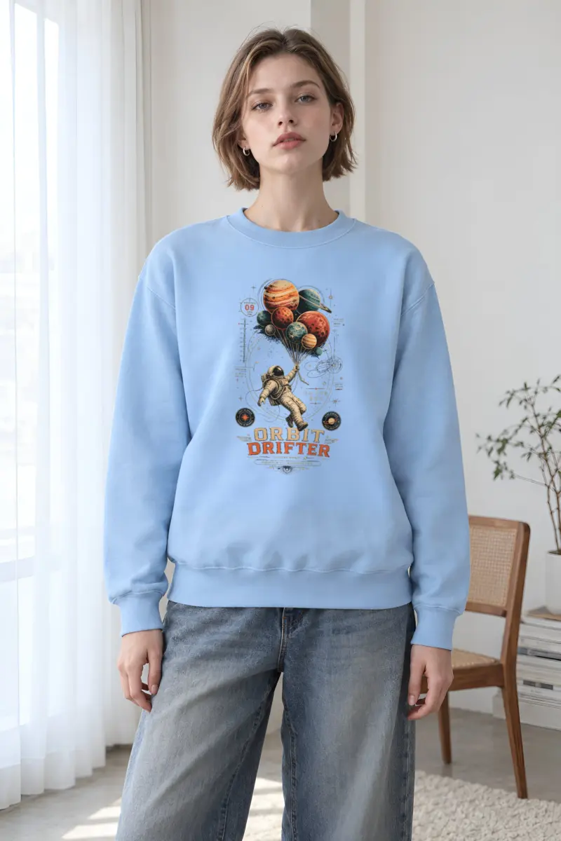 "Orbit Drifter" Heavy Blend Unisex Crewneck Sweatshirt