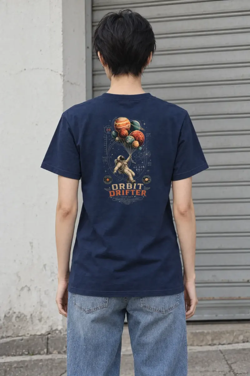 "Orbit Drifter" Heavyweight Unisex Crewneck T-shirt