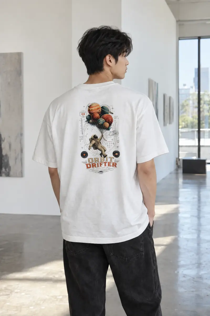 "Orbit Drifter" Heavyweight Unisex Crewneck T-shirt | Gildan 5000