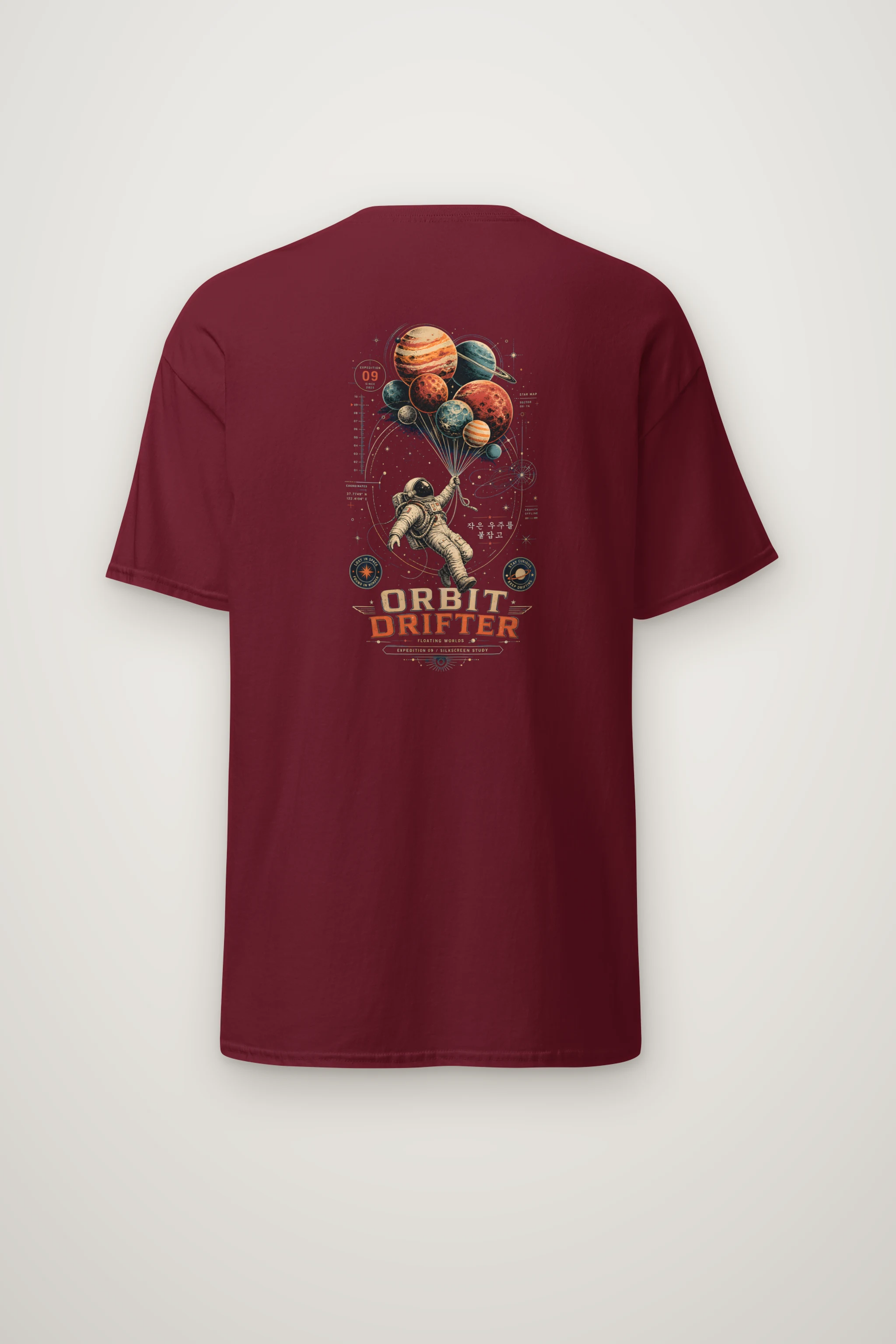 "Orbit Drifter" Heavyweight Unisex Crewneck T-shirt
