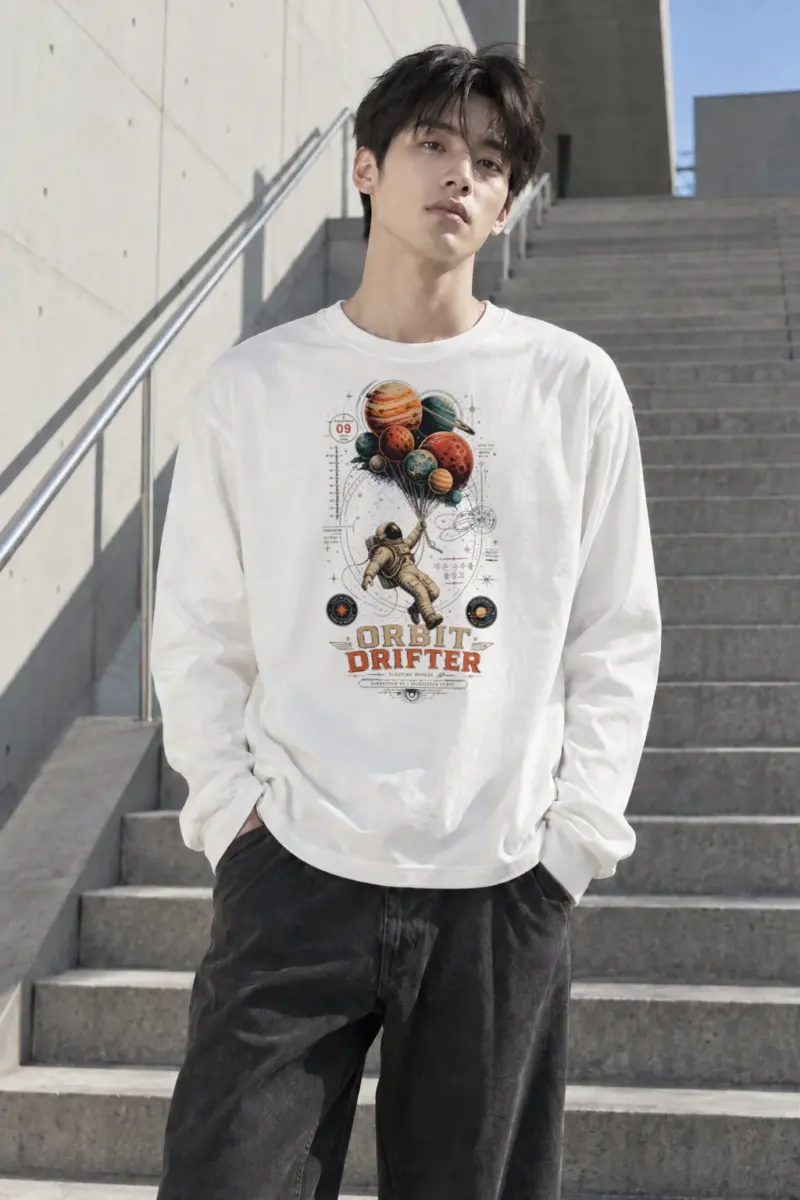 “Orbit Drifter” Unisex Longsleeve T-shirt | Gildan 2400